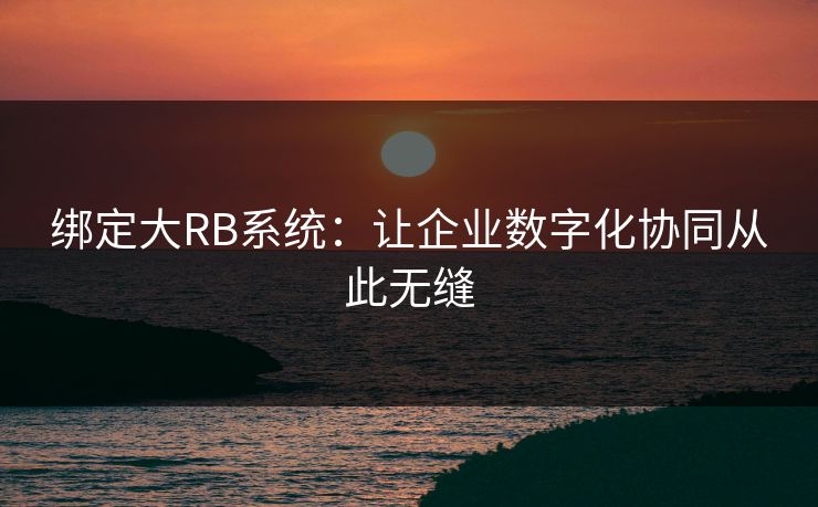 绑定大RB系统：让企业数字化协同从此无缝