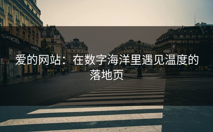 爱的网站：在数字海洋里遇见温度的落地页