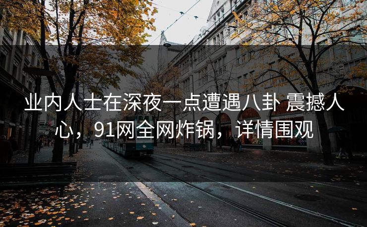 业内人士在深夜一点遭遇八卦 震撼人心，91网全网炸锅，详情围观